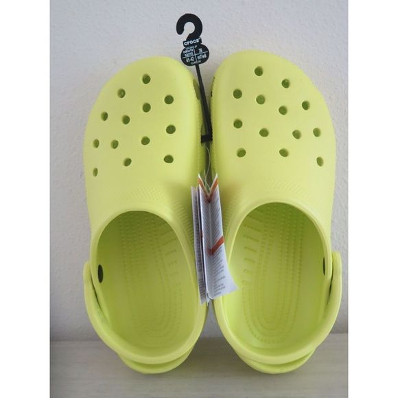 Crocs 10001-738 Men's Sz 8 Women's Sz 10 Citrus Yellow Classic Clogs - Picture 1 of 6
